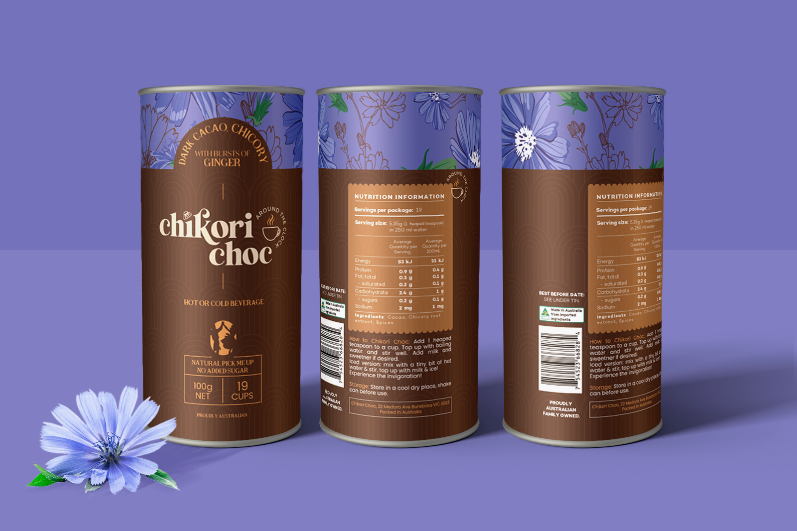Chikori Choc Around the Clock — Three Product Tins